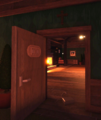 Crucifix on the first door. This image has been brightened so the ‘’Crucifix is more visible.