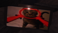 The secret cat behind the crashed elevator.