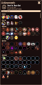 Achievement tab with all achievements displayed. (Even QA Tester, Badge Placeholder and Book In, Book Out.