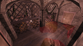 View of the Courtyard Basement inside the gated-off area.
