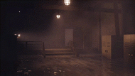 Eyes teleporting to the other side of door 110 in the trailer.