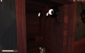 A locked chest overlapping with the wall.