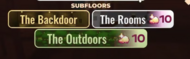 Stardust in the menu to Enter The Rooms And The Outdoors subfloors