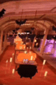 Candies being dropped into the cauldron in the Lobby.