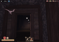 Giggle noclipping through a wall.