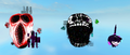 The 3 glitch entities without lights.