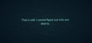 An example of a death message.