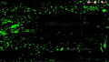 A green glitched trial screen that is seen when interacting with a Glitch Fragment.