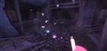 Gloombats being distracted and attempting to break or turn off 2 Glowsticks.