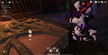 A player opening the basement door with Shears.