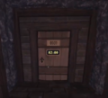 The exit door of The Adit, but with the Haste timer on the door.