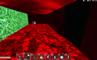 The end of the secret "hedge maze" room.