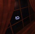 Sally peeking through a window, before the post-Hunt update.